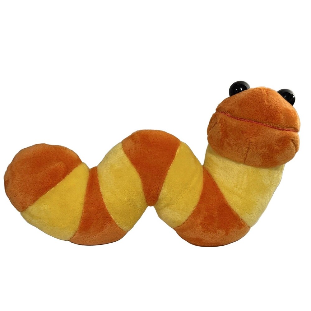 Sesame Street Slimey the Worm Plush Toy 15" Retired Orange Yellow 2022